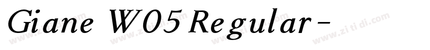 Giane W05 Regular字体转换